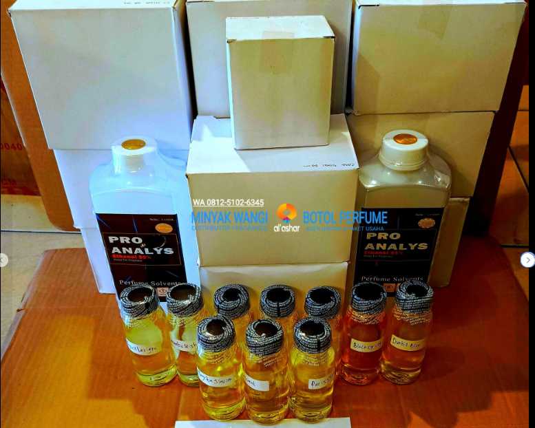 Ethanol Parfum dengan Botol Kosong untuk Racikan