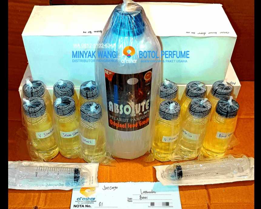 Botol Parfum dan Ethanol untuk Campuran Bibit Parfum